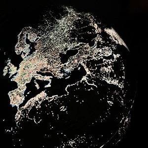 Globe terrestre lumineux Terra City en anglais