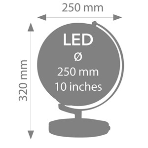 Globe terrestre lumineux Terra City en anglais