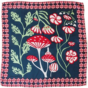 Foulard en soie Les Belles Vagabondes Bleu marine