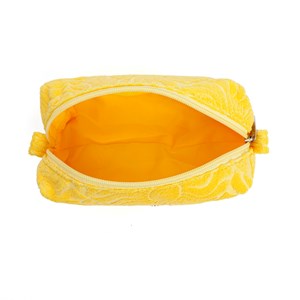 Trousse de toilette de voyage grande capacité en coton et polyester motif soleil