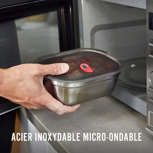 Grande lunch box 1,2 L multifonction en acier inoxydable Black and Blum