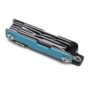 Couteau multifonction de poche en acier inoxydable Bleu