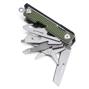 Couteau multifonction de poche en acier inoxydable kaki