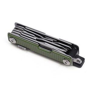 Couteau multifonction de poche en acier inoxydable kaki