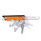 Couteau multifonction de poche en acier inoxydable Orange