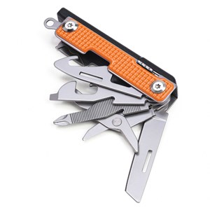 Couteau multifonction de poche en acier inoxydable Orange