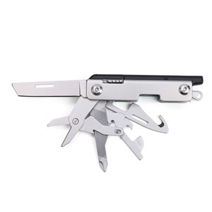 Couteau multifonction de poche en acier inoxydable Orange