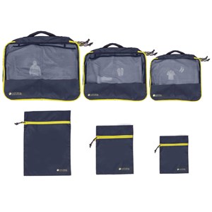 Kit organiseur 6 pochettes de voyage bleu marine