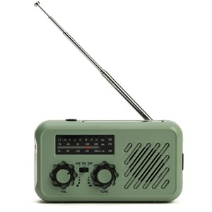Radio portable avec lampe torche batterie rechargeable USB solaire et dynamo