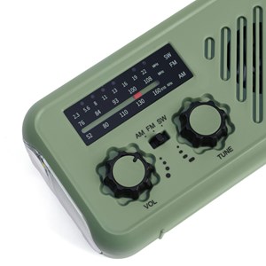 Radio portable avec lampe torche batterie rechargeable USB solaire et dynamo