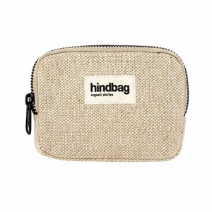 Porte-monnaie coton bio et toile de jute naturelle Lili Hindbag
