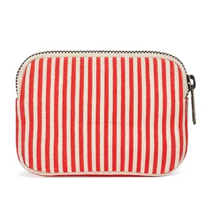 Porte-monnaie coton bio Lili Hindbag Rayures rouge