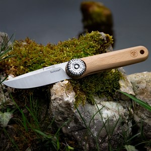 Couteau Suricate lame acier inoxydable et manche en bois de hêtre TB 1648
