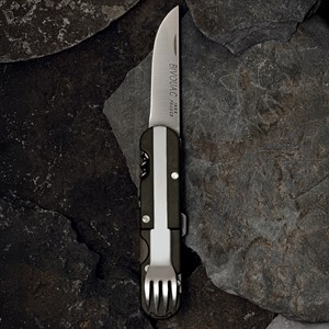 Couteau multifonction Bivouac noir en acier inoxydable TB 1648