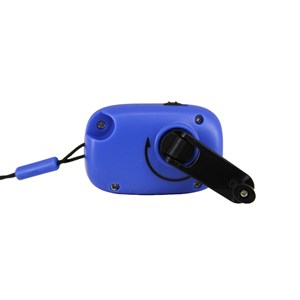 Torche porte-clés dynamo solaire 20 mAh Bleu