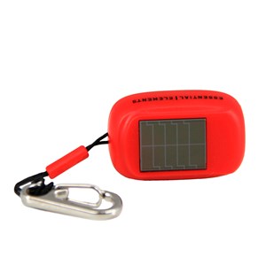 Torche porte-clés dynamo solaire 20 mAh Rouge