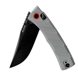 Couteau de poche pliant P856B gris lame acier spécial ambidextre Ruike