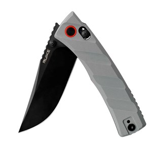 Couteau de poche pliant P856B gris lame acier spécial ambidextre Ruike