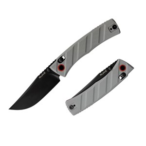 Couteau de poche pliant P856B gris lame acier spécial ambidextre Ruike