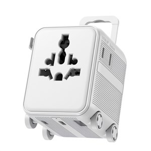 Adaptateur universel de voyage avec USB-C 25W 150 pays Blanc