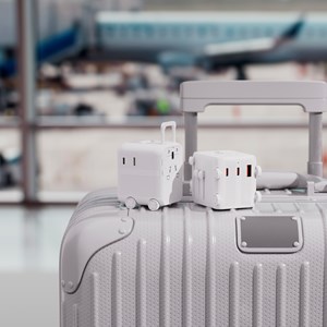 Adaptateur universel de voyage avec USB-C 25W 150 pays Blanc