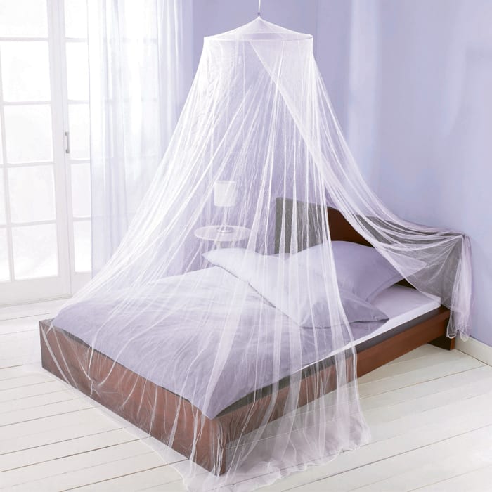 Moustiquaire suspendue lit double polyester maille serrée structure pliable