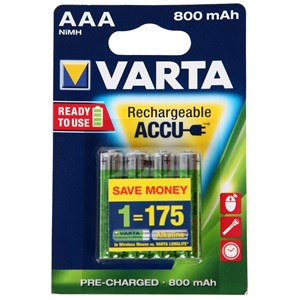 Piles rechargeables Varta L03
