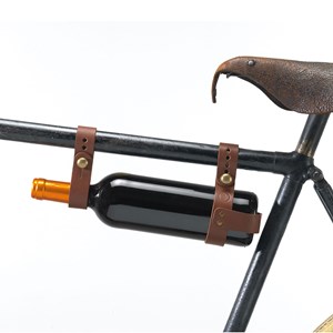 Porte-bouteille en cuir pour vélo
