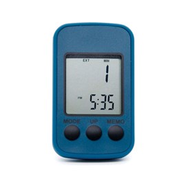 Podomètre 3D bleu clip ceinture