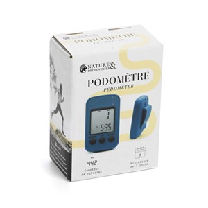 Podomètre 3D bleu clip ceinture