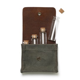 Pochette et fioles à épices