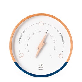 Baromètre mural en bois