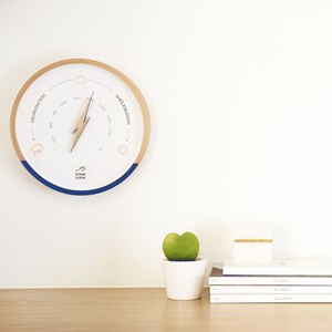 Baromètre mural en bois