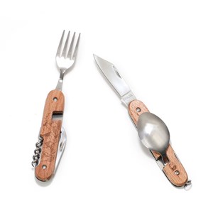 Couverts amovibles bois et inox