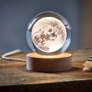 Globe cristal lumineux plein lune