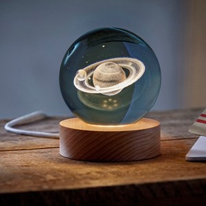 Globe cristal lumineux Système solaire