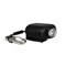 Torche porte-clés dynamo solaire 20 mAh Noir