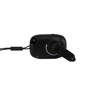 Torche porte-clés dynamo solaire 20 mAh Noir