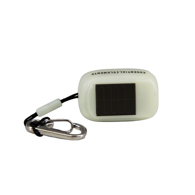 Porte-clés Torche Solaire Mini 3 LED - Lampe De Poche Extérieur Rechargeable - Noir
