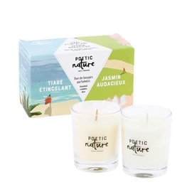 Coffret bougies Tiaré et Jasmin