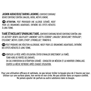 Coffret bougies Tiaré et Jasmin