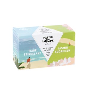 Coffret bougies Tiaré et Jasmin