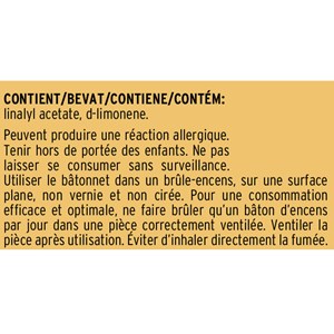 25 bâtonnets d'encens Ambre Des Vents