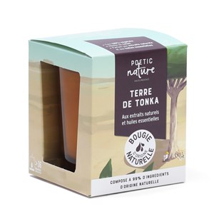 Bougie terre de tonka naturel 180g