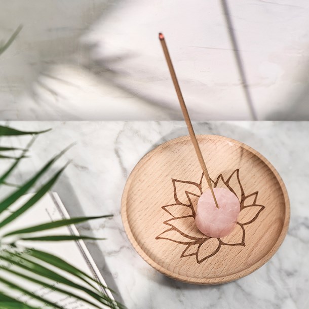 Nature & Découvertes - Porte-encens quartz rose