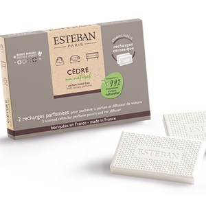 2 recharges pour pochette parfumée Cèdre