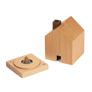 Porte encens maison en bois