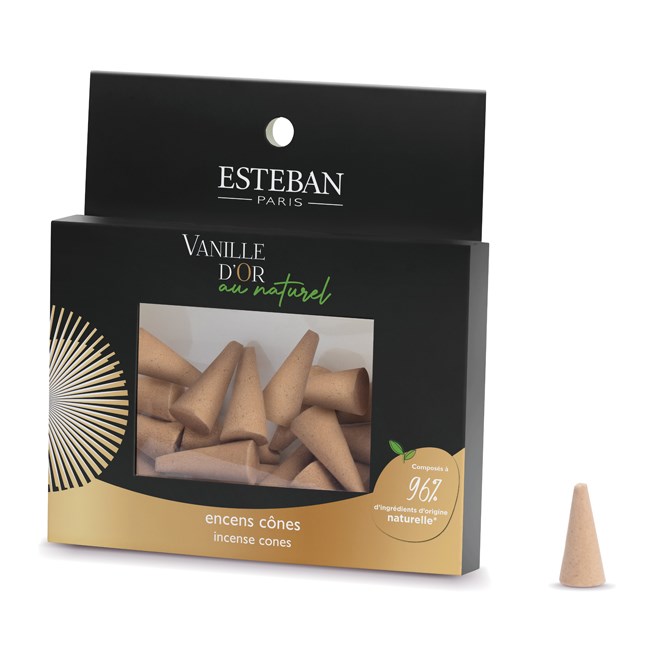 Cônes d'encens Vanille d'Or