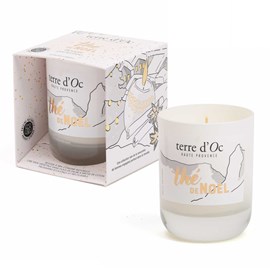 Thé de Noël bougie parfumée au naturel 180 g terre d'Oc