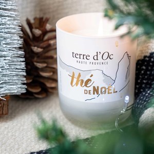 Thé de Noël bougie parfumée au naturel 180 g terre d'Oc